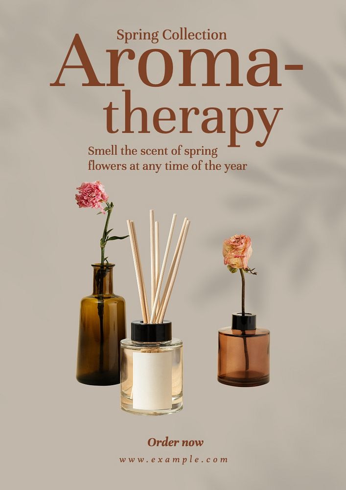 Aromatherapy shop poster template, editable text and design