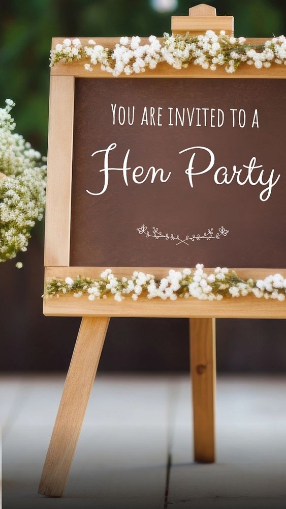 Hen party social story template, editable Instagram design