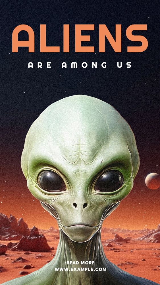 Alien among us Instagram story template, editable text