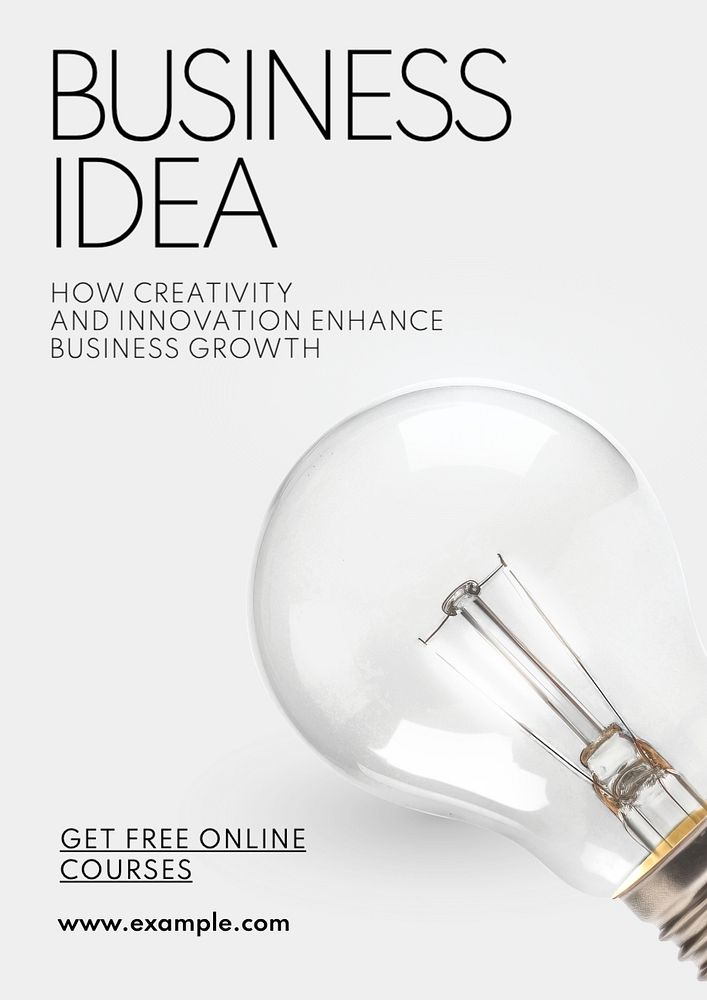 Business idea poster template, editable text and design