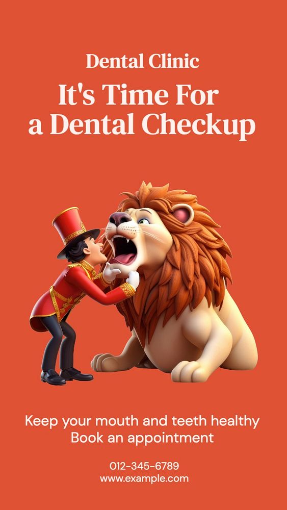 Dental clinic Instagram post template, editable text