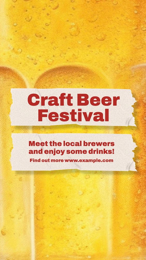 Craft beer festival Instagram story template, editable social media design