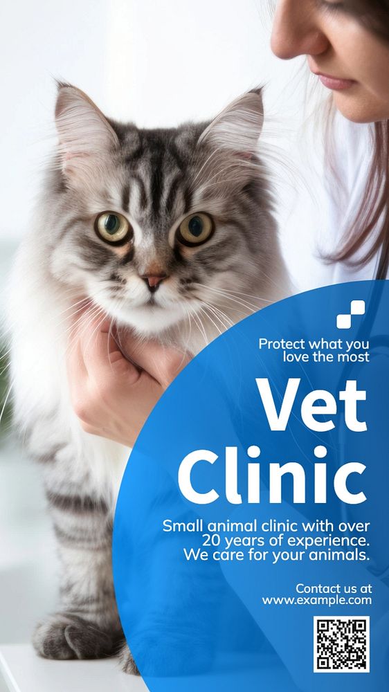 Vet clinic Instagram story template, editable social media design