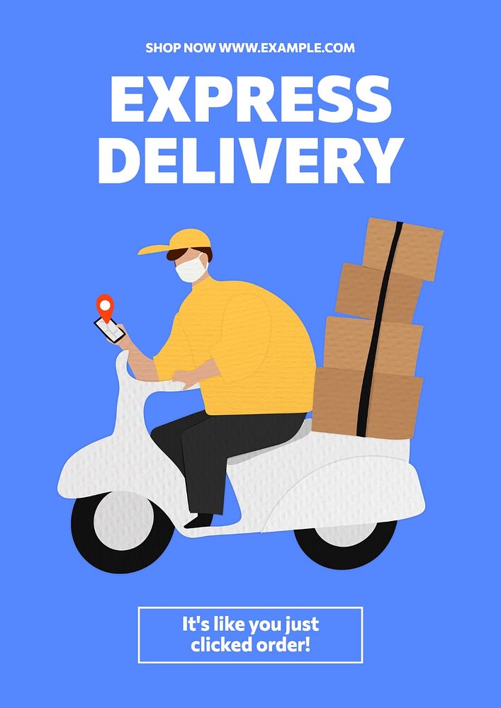 Express delivery editable poster template