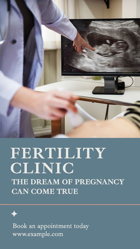 Fertility clinic Instagram story template, editable text