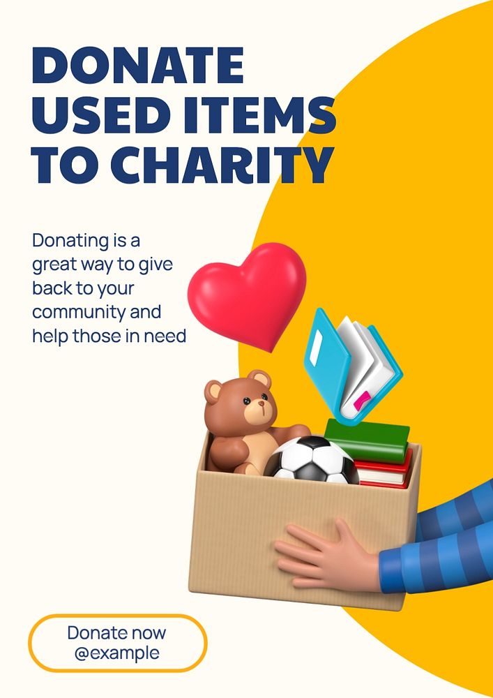 Donate to charity poster template