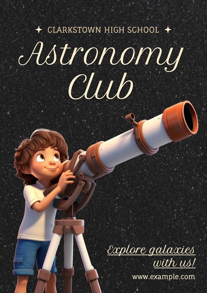 Astronomy club poster template