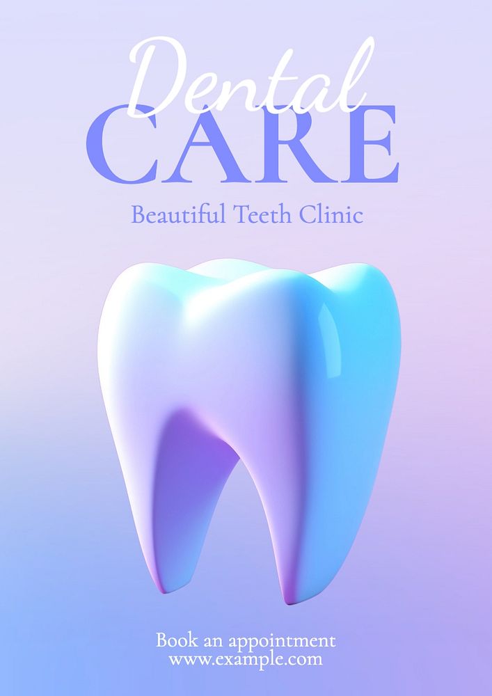 Dental care poster template