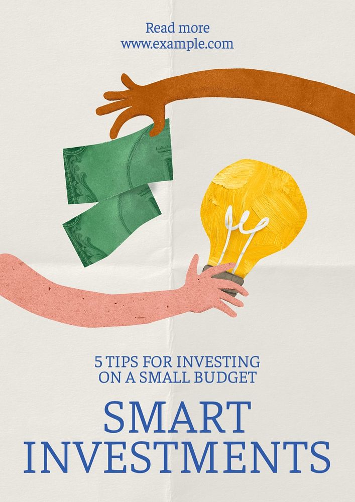 Smart investments editable poster template