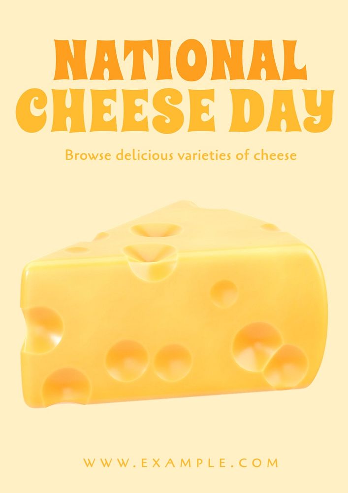 National cheese day editable poster template