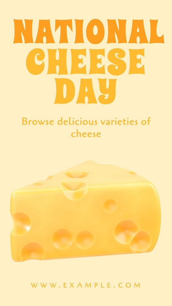 National cheese day Instagram story template, editable social media design