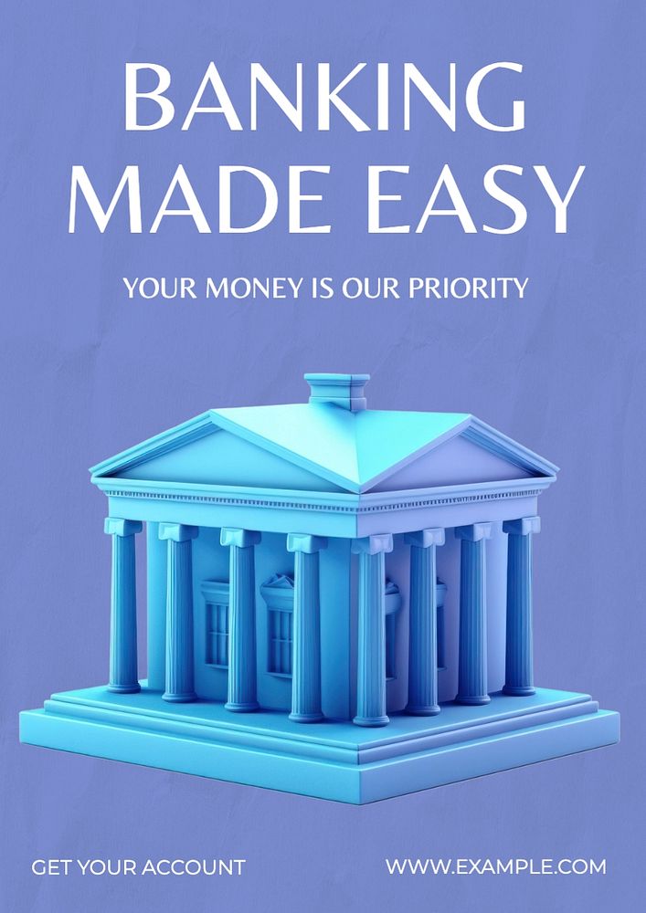 Banking made easy poster template