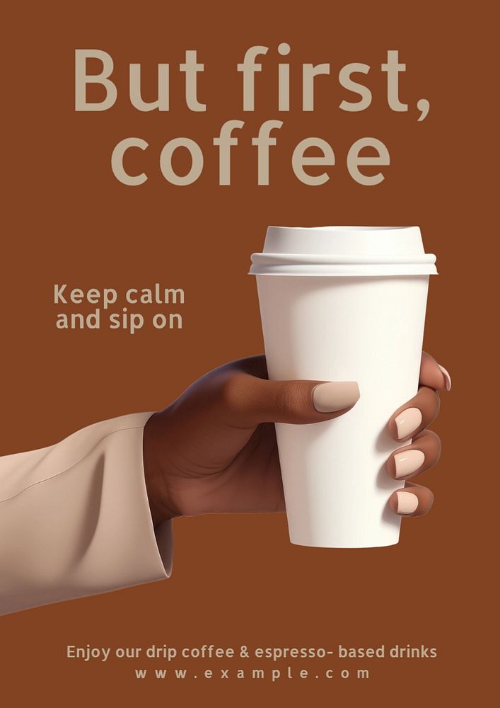 Pumpkin spice latte poster template