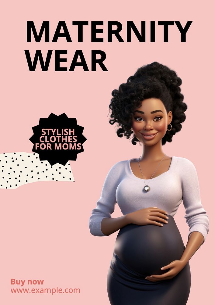 Maternity wear poster template