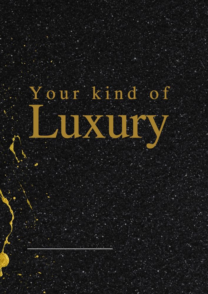 Your kind of luxury poster template, editable text and design