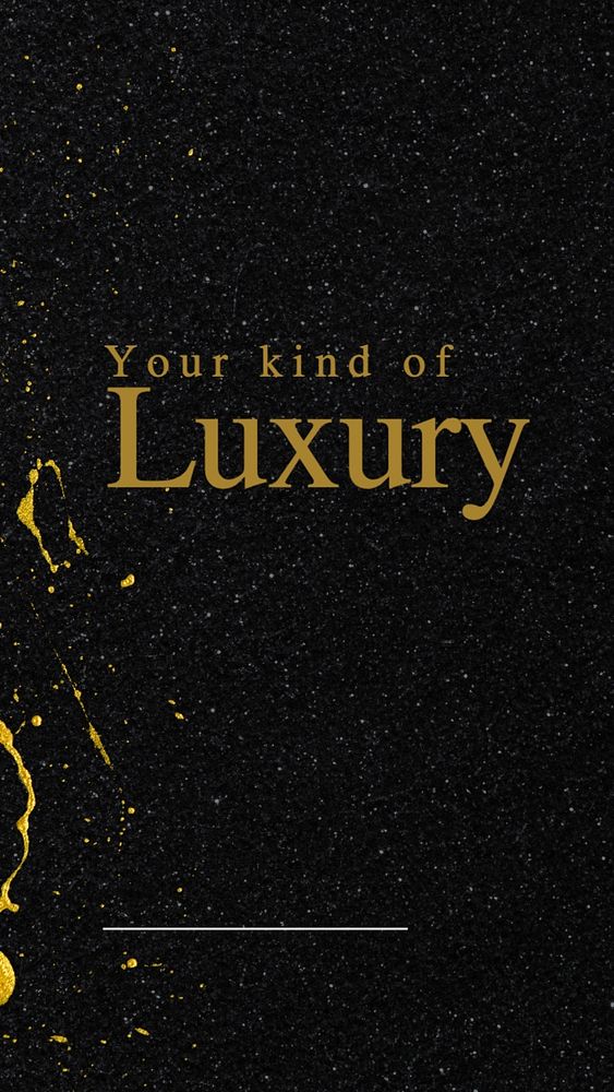 Your kind of luxury Instagram story template, editable text