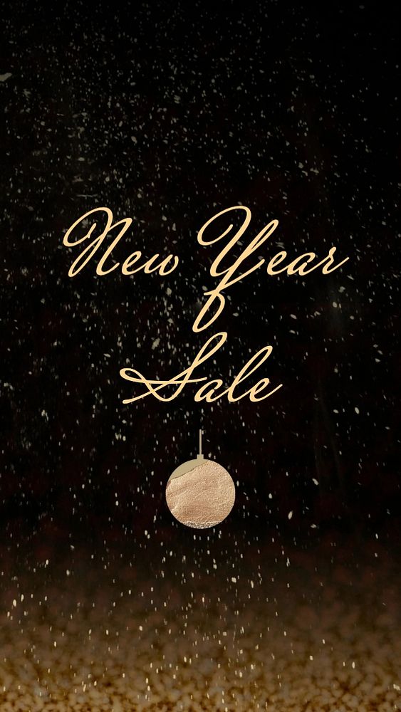 New Year sale Instagram story template, editable text