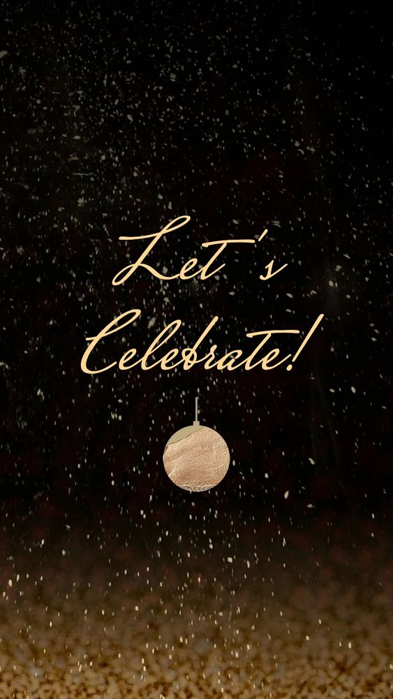 Let's celebrate! Instagram story template, editable text