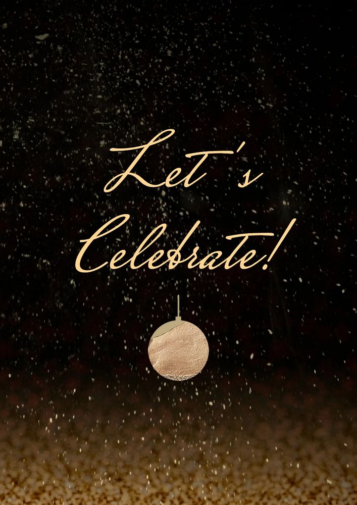 Let's celebrate! poster template, editable text and design