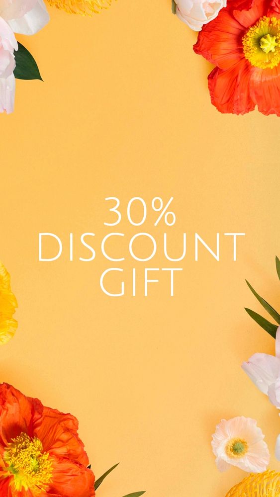 Discount Gift Instagram story template, editable text