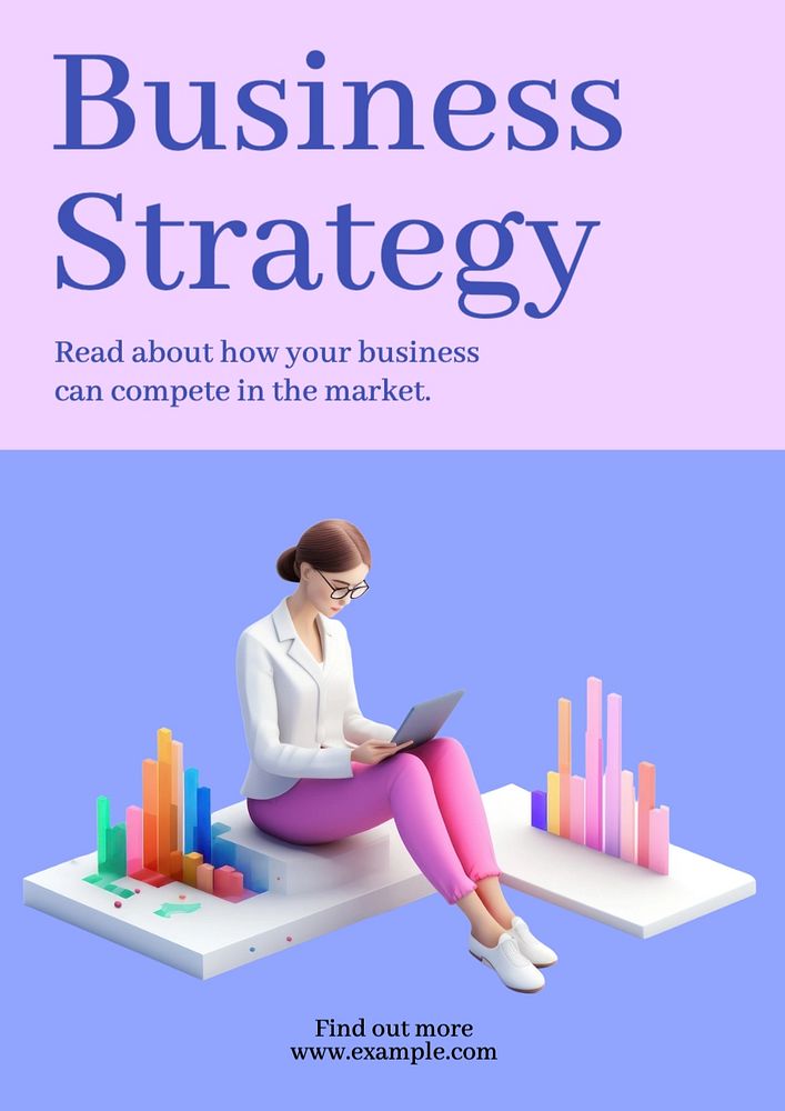 Business strategy editable poster template