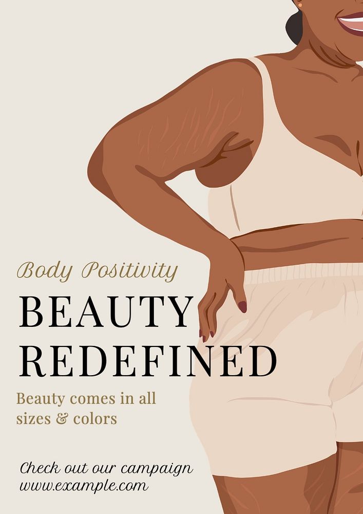 Redefined beauty editable poster template