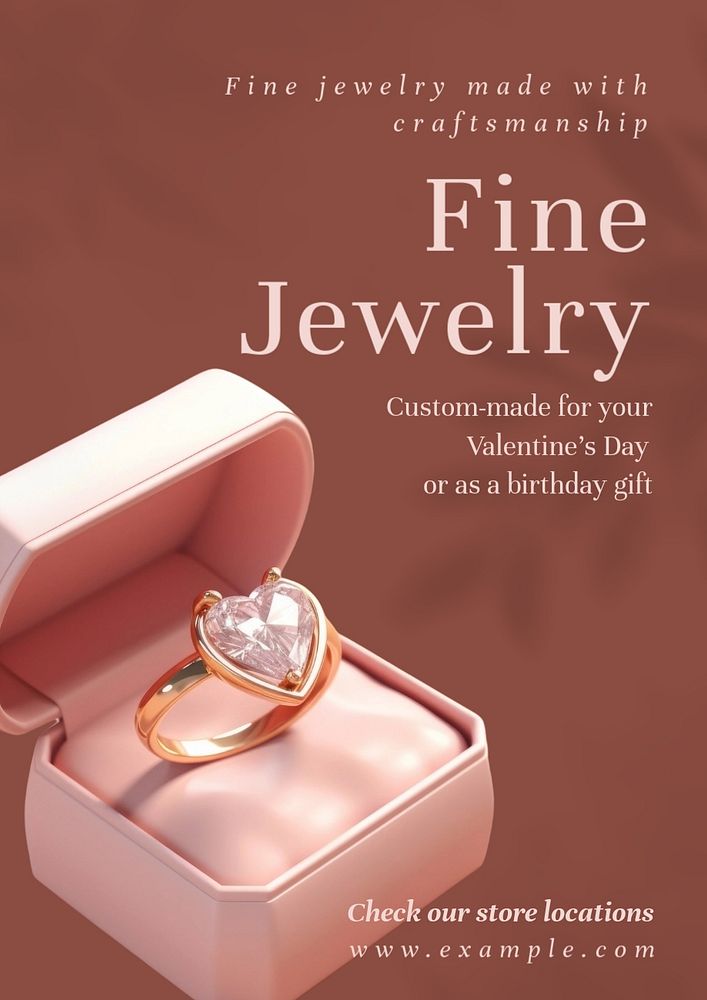 Fine jewelry editable poster template