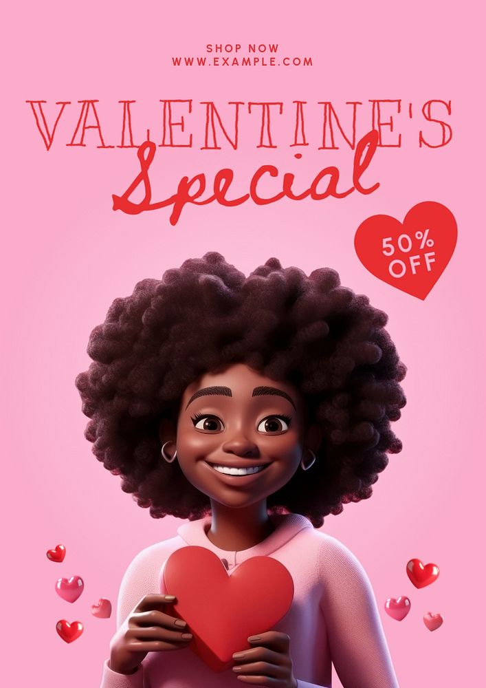 Valentine's special editable poster template