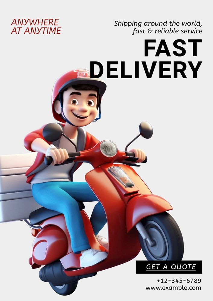 Fast delivery editable poster template