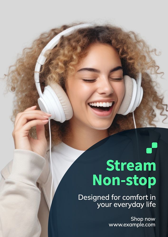 Stream non-stop editable poster template