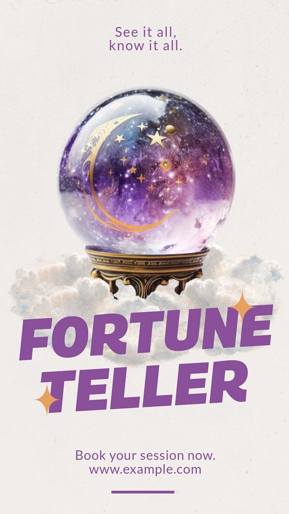 Fortune teller Instagram story template, editable social media design