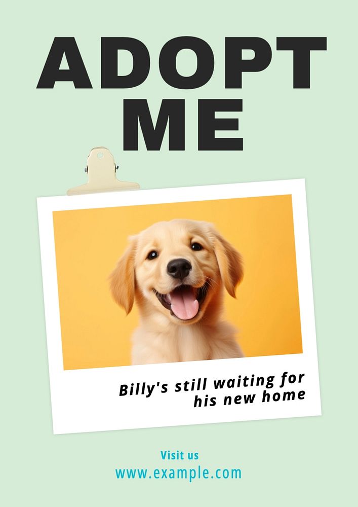 Adopt don't shop editable poster template