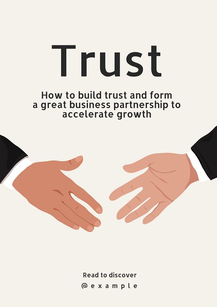 Trust editable poster template