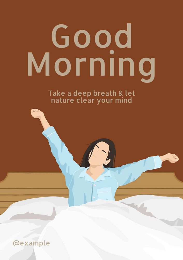 Good morning editable poster template