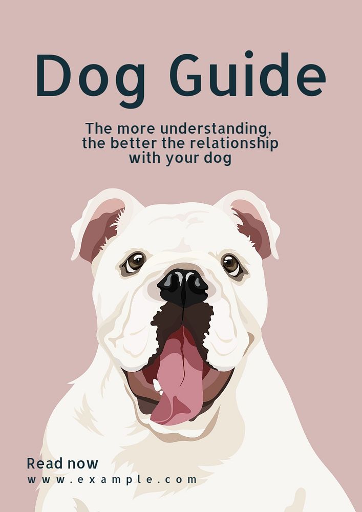 Dog guide editable poster template