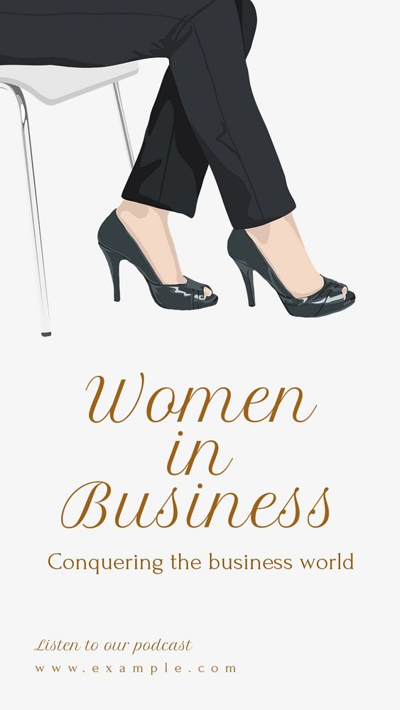 Women in business Instagram story template, editable social media design