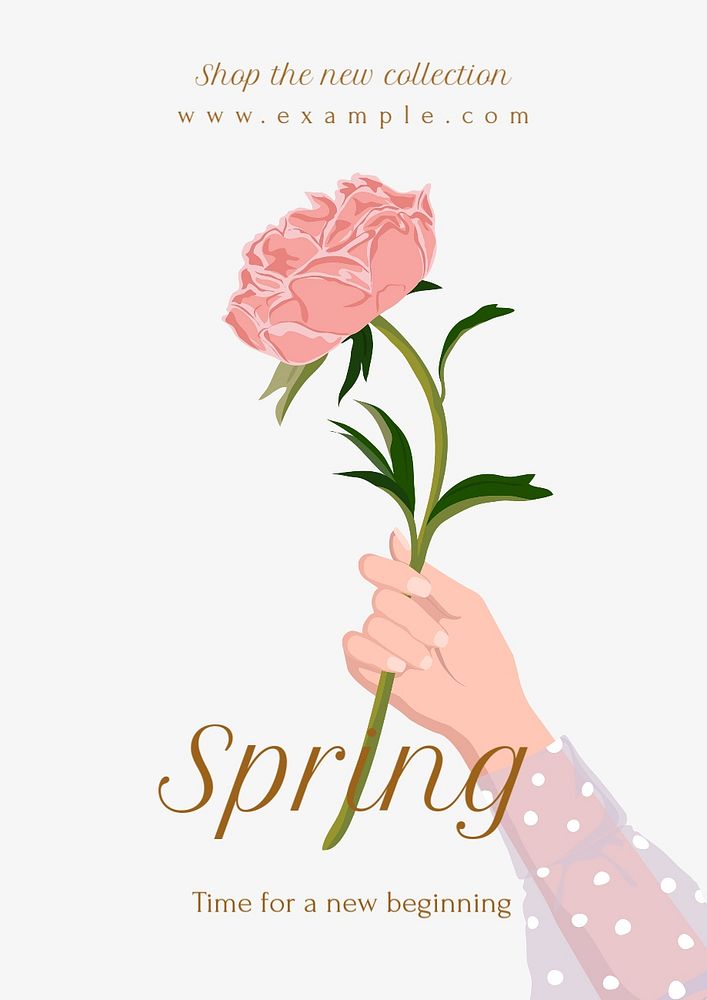 Spring collection editable poster template