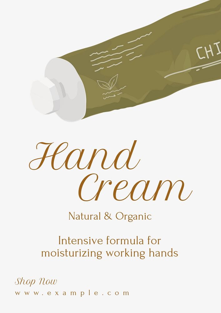 Hand cream editable poster template