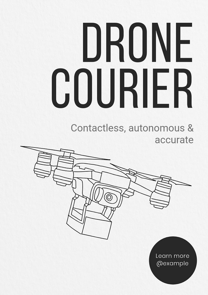 Drones editable poster template