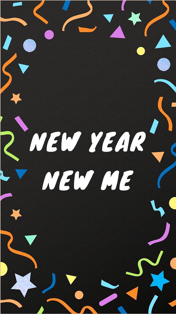 New Year new me Instagram story template, editable social media design