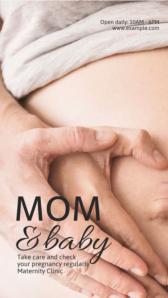 Pregnancy Instagram story template, editable social media design