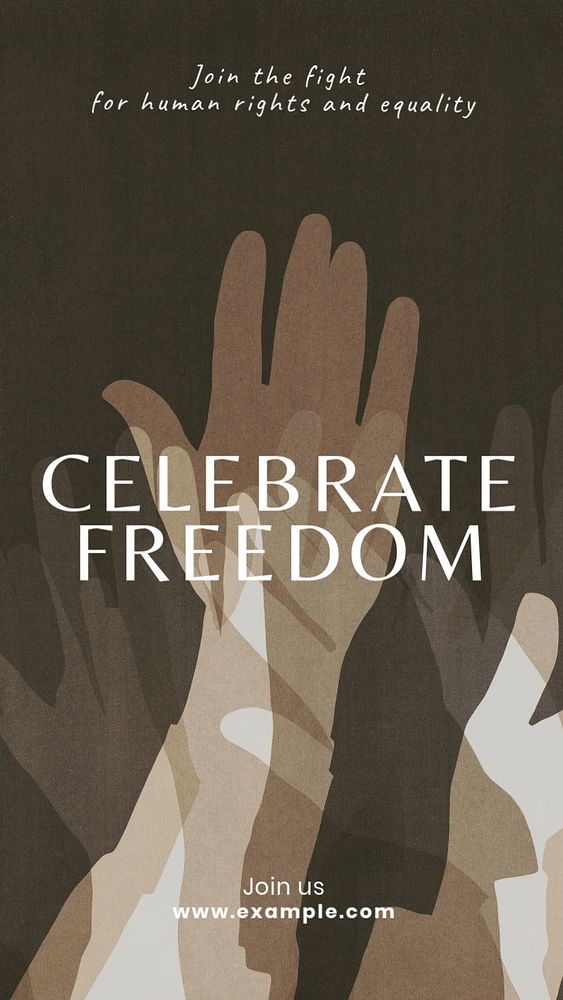 Celebrate freedom Instagram story template, editable social media design