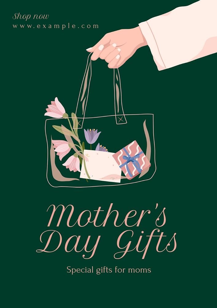 Mother's day gifts editable poster template