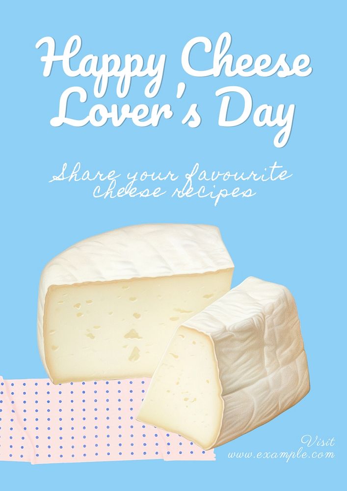 Cheese lover's day editable poster template