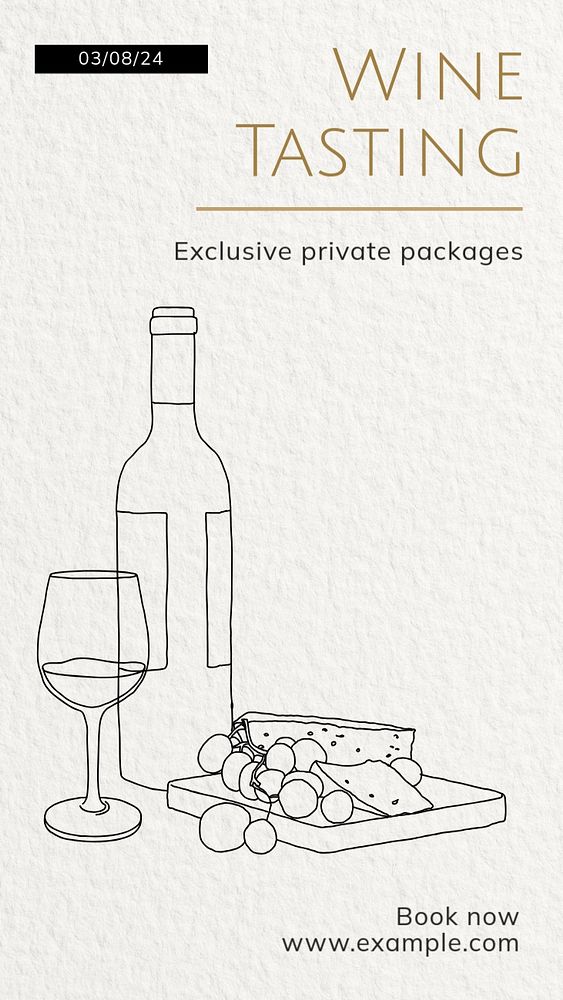 Wine tasting Instagram story template, editable social media design