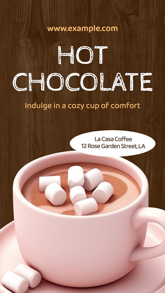 Hot chocolate Instagram story template, editable social media design