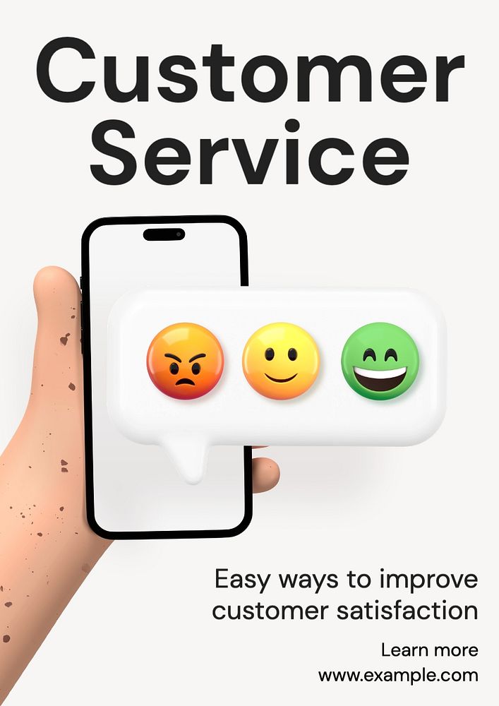 Customer service editable poster template