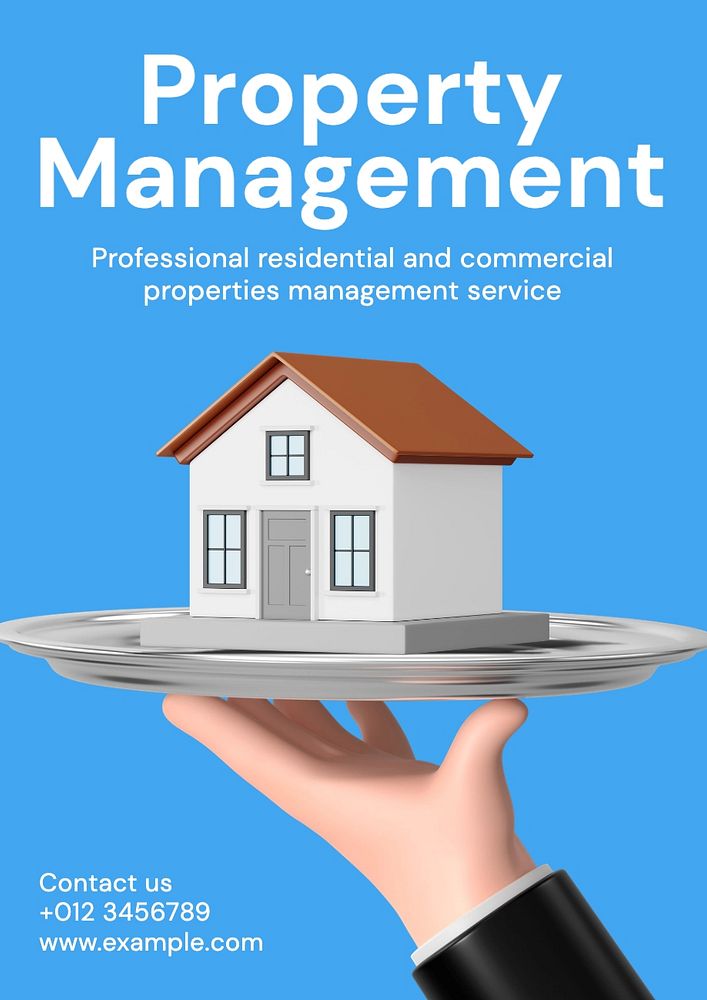 Property management editable poster template