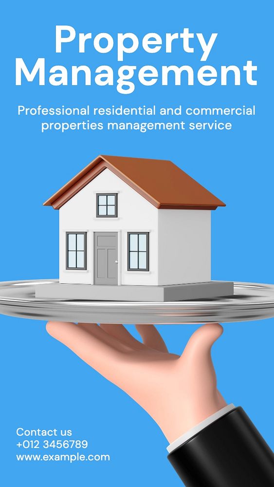 Property management Instagram story template, editable social media design