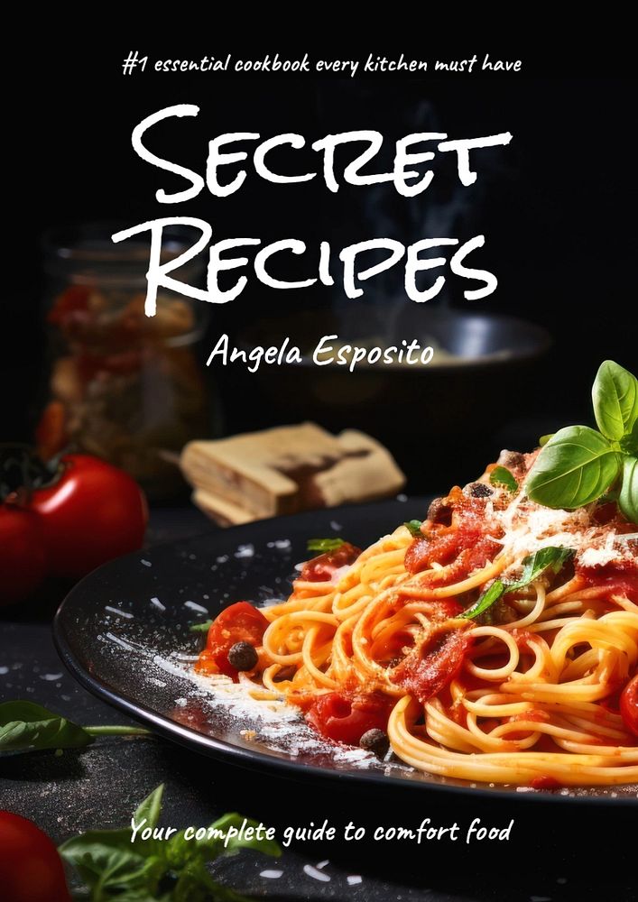 Cookbook cover template, editable design